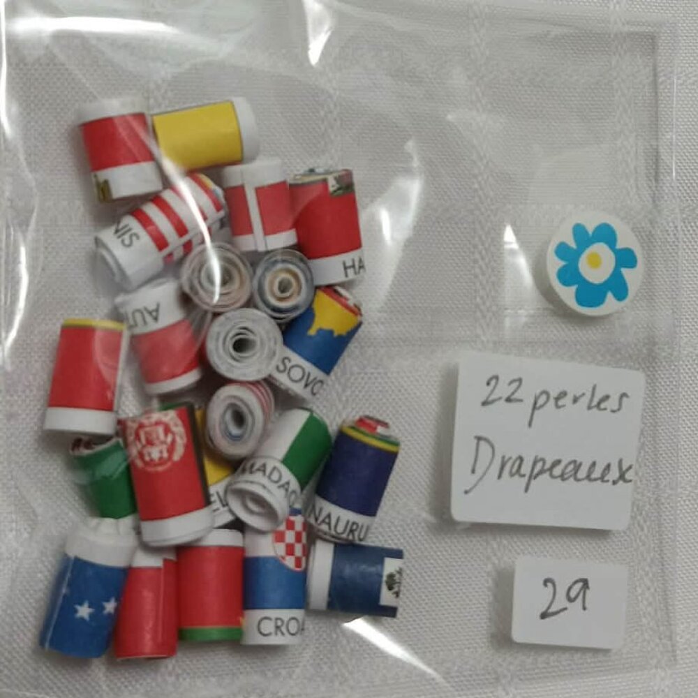 One-of-a-kind handmade/hand rolled paper beads/jewelry making/craft supplies/DIY